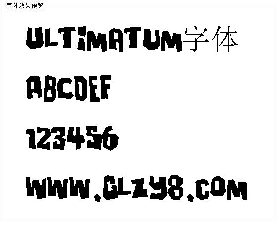 Ultimatum字体