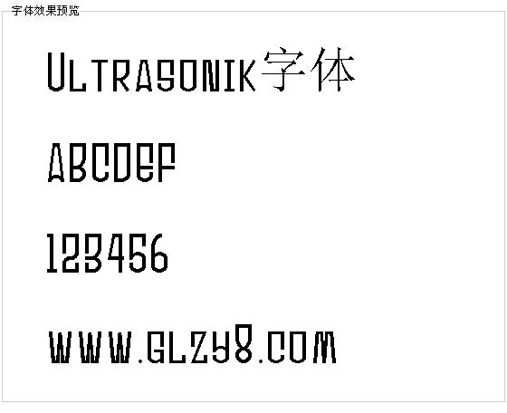 Ultrasonik字体