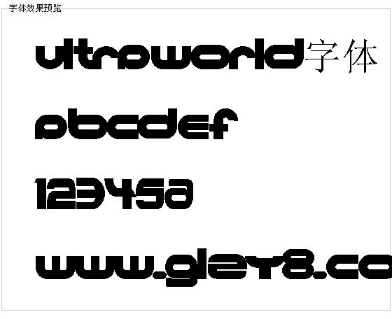 Ultraworld字体