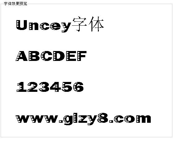 Uncey字体