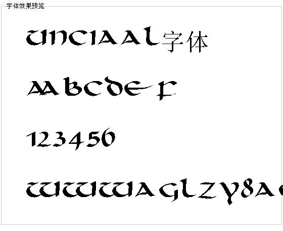 Unciaal字体