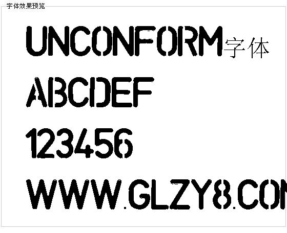 Unconform字体