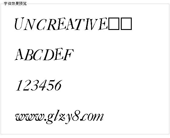 UNCREATIVE字体