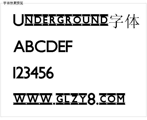 Underground字体