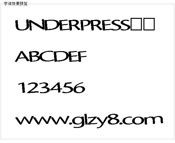 UNDERPRESS字体