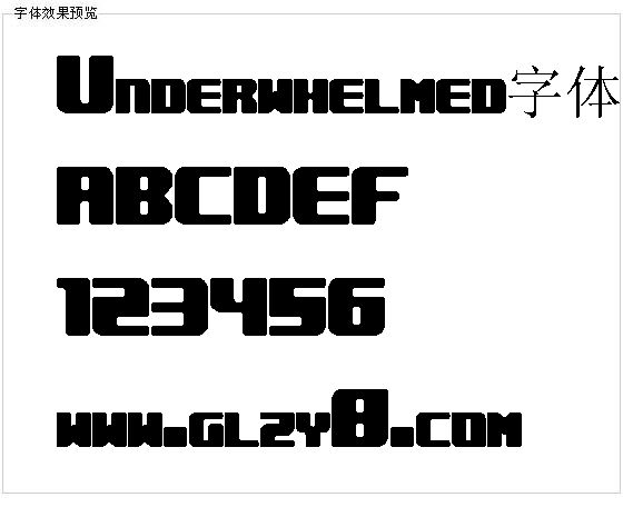 Underwhelmed字体