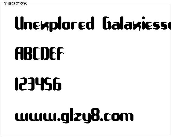 Unexplored Galaxiesso字体