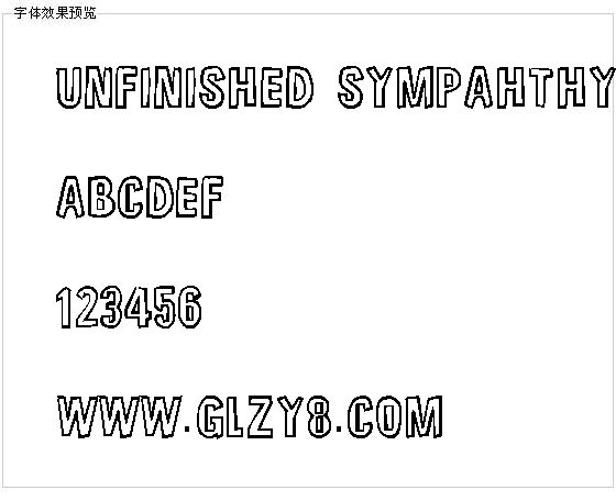 Unfinished Sympahthy字体