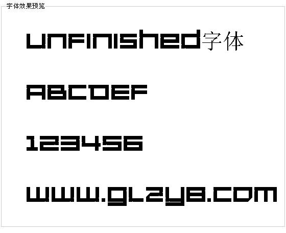 Unfinished字体