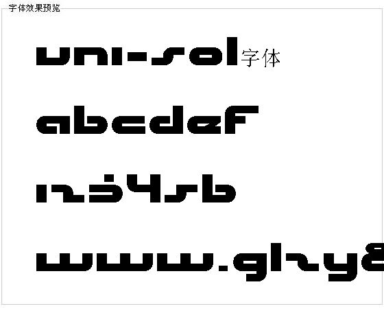 Uni-sol字体