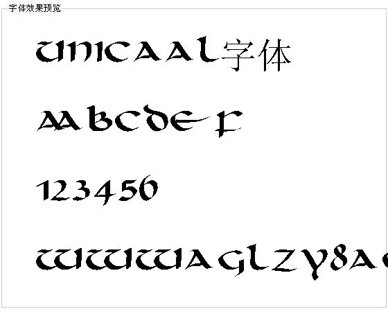 Unicaal字体