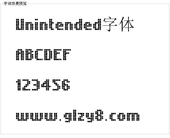 Unintended字体