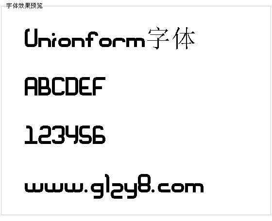 Unionform字体