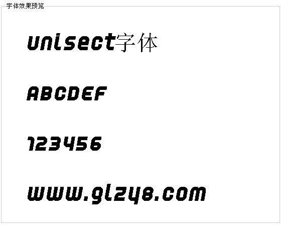 Unisect字体