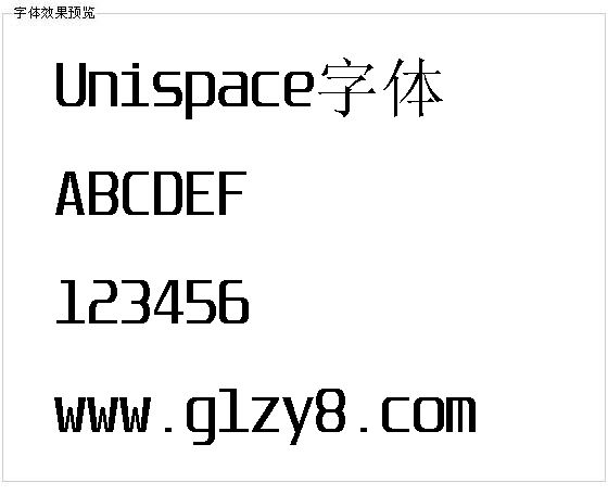 Unispace字体