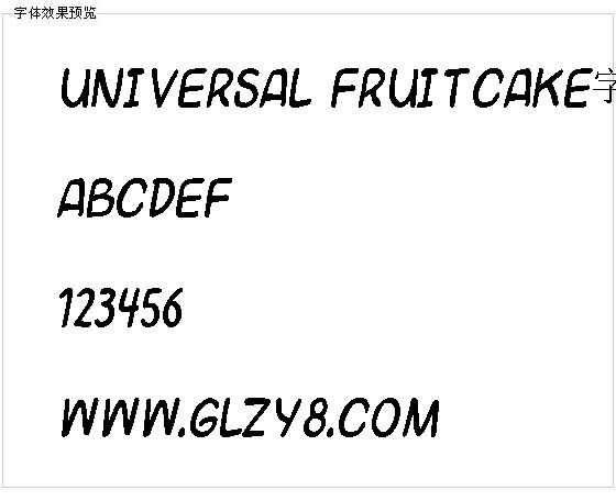 Universal Fruitcake字体