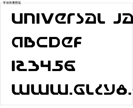 Universal Jack字体