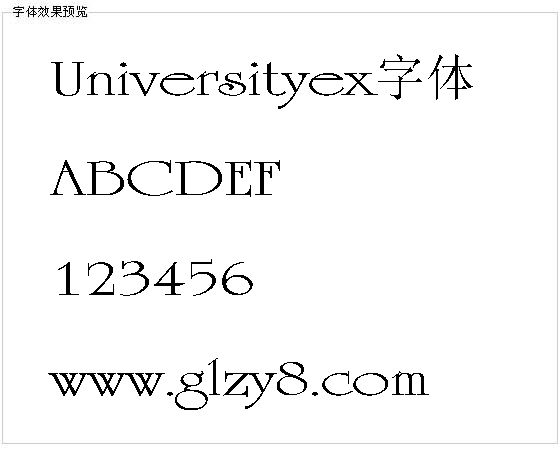 Universityex字体