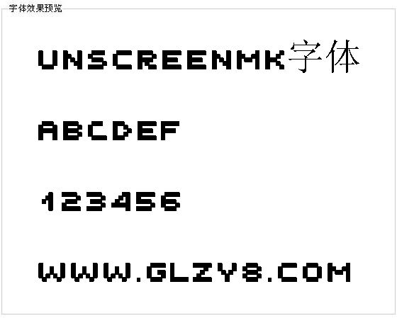 Unscreenmk字体