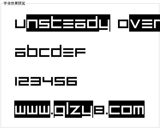 Unsteady Oversteer字体