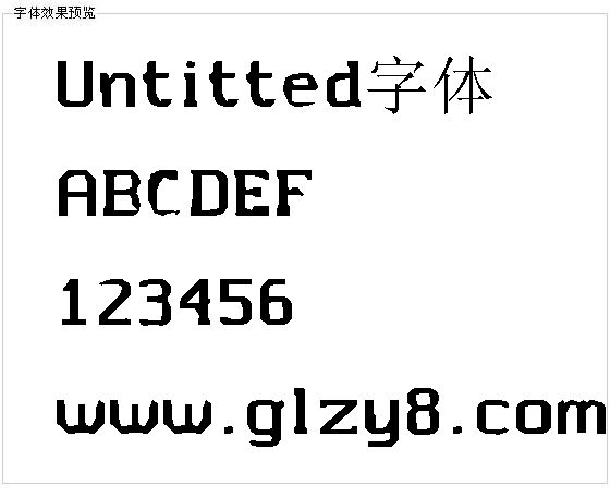 Untitted字体