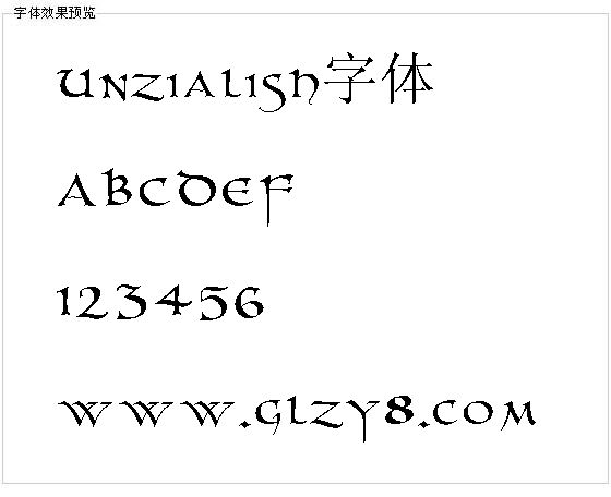 Unzialish字体