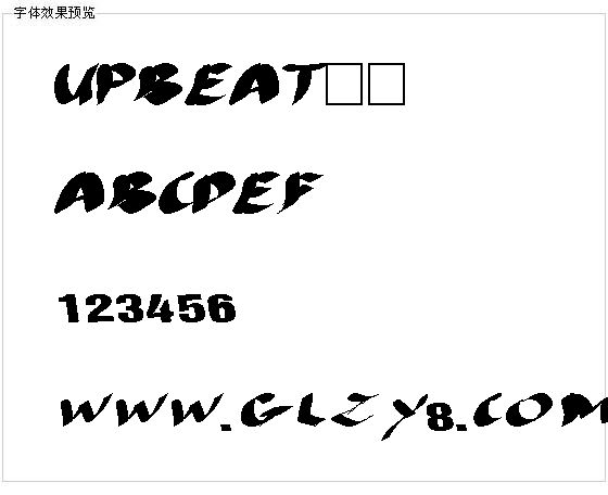 UPBEAT字体