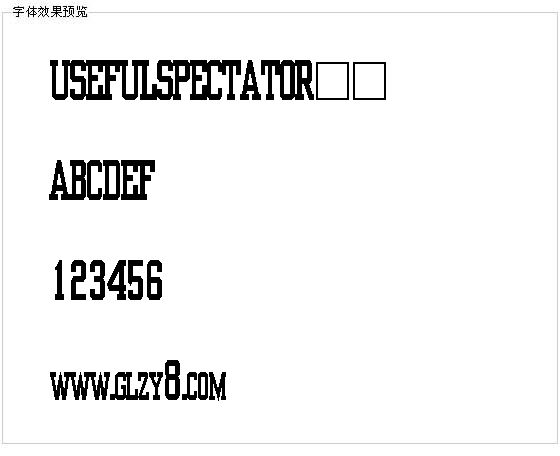 USEFULSPECTATOR字体