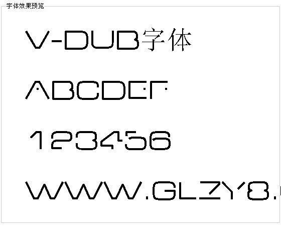 V-dub字体