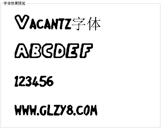 Vacantz字体