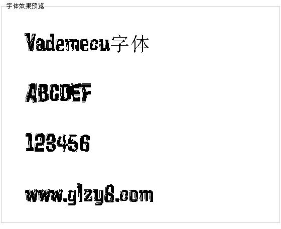 Vademecu字体