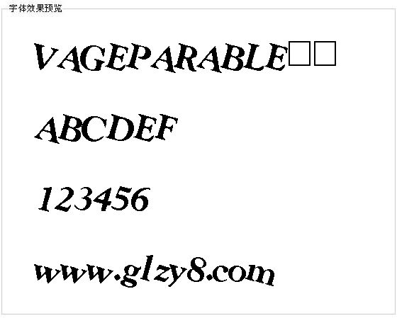 VAGEPARABLE字体