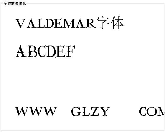 valdemar字体