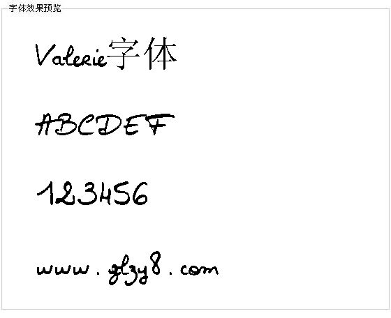 Valerie字体