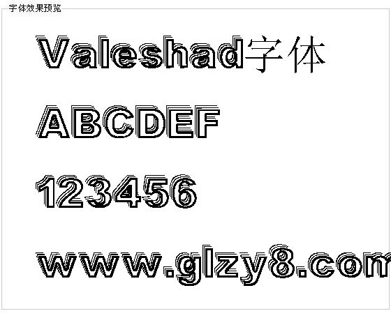 Valeshad字体