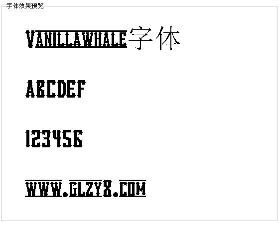 Vanillawhale字体