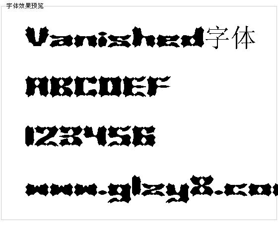 Vanished字体