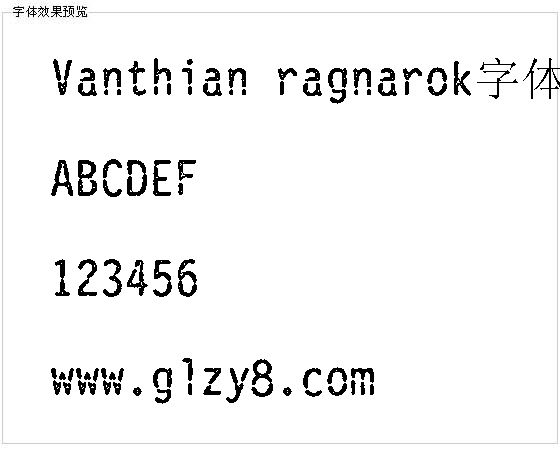 Vanthian ragnarok字体