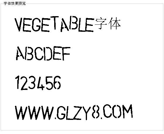 Vegetable字体