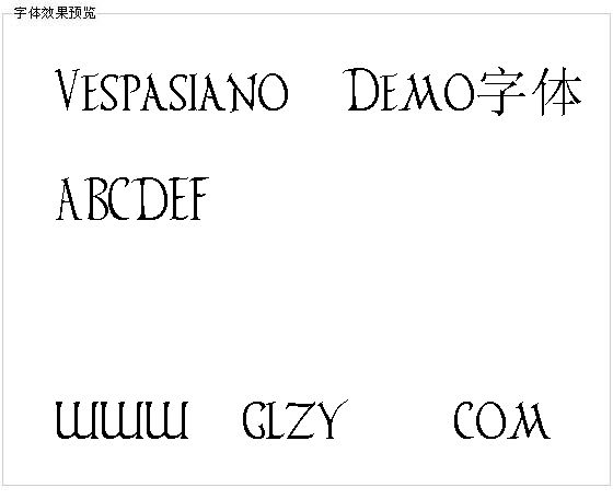 Vespasiano Demo字体