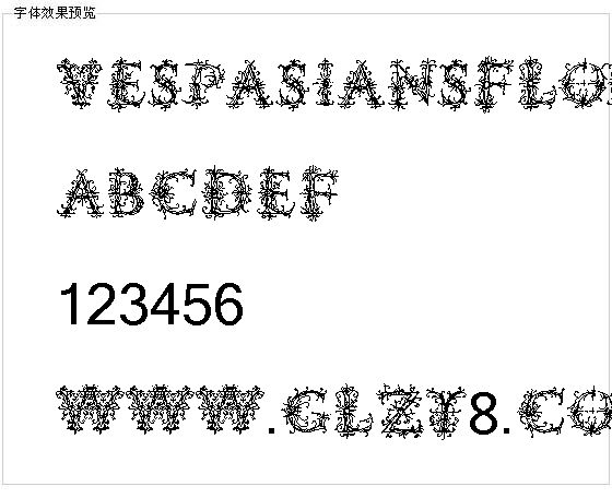 Vespasiansflorials字体