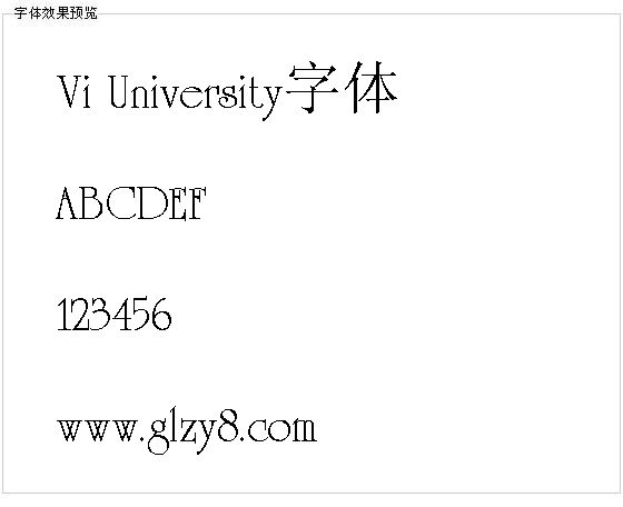 Vi University字体