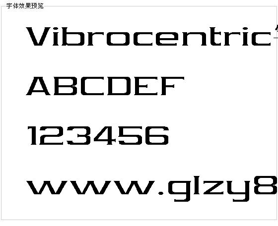 Vibrocentric字体