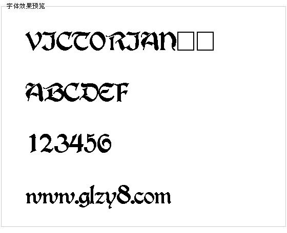 VICTORIAN字体