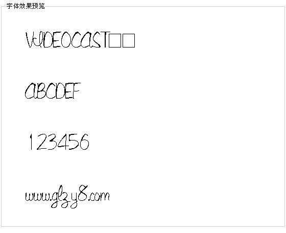 VIDEOCAST字体