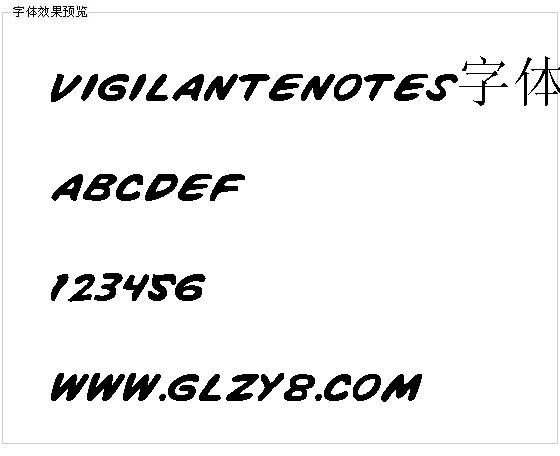 Vigilantenotes字体