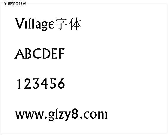 Village字体