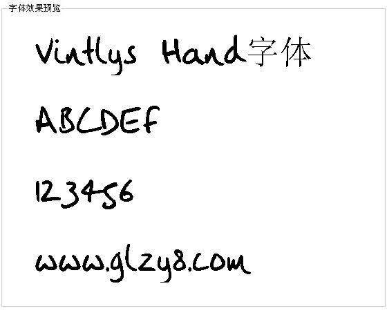 Vintlys Hand字体