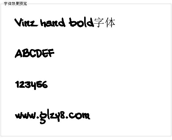 Vinz hand bold字体