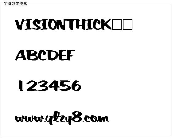 VISIONTHICK字体